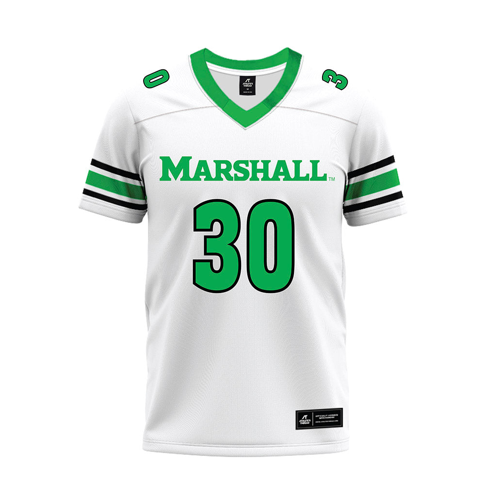 Marshall - NCAA Football : Jaasai Simmons - White Premium Football Jersey-0