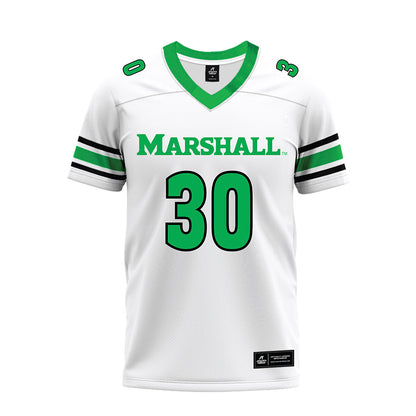 Marshall - NCAA Football : Jaasai Simmons - White Premium Football Jersey-0