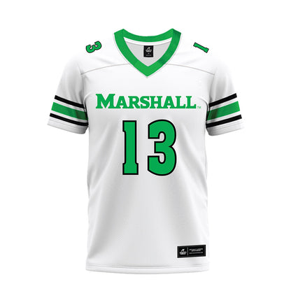 Marshall - NCAA Football : Camron Nti - White Premium Football Jersey-0