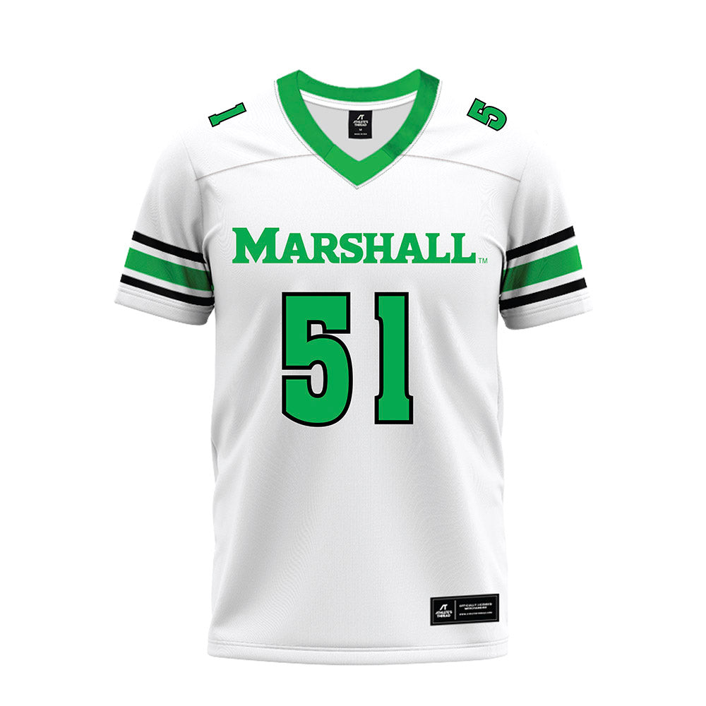 Marshall - NCAA Football : Jaxson Cunningham - White Premium Football Jersey-0