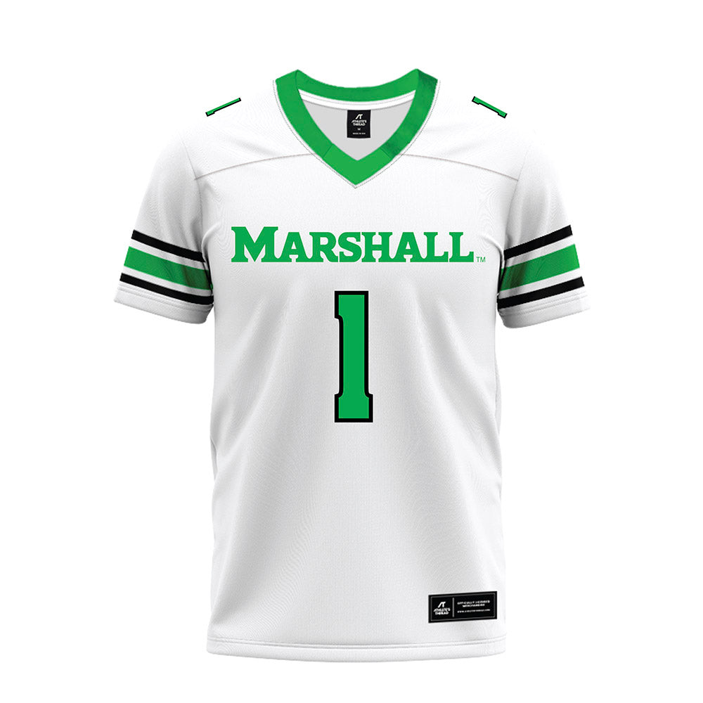 Marshall - NCAA Football : Kelvon McBride - White Premium Football Jersey-0