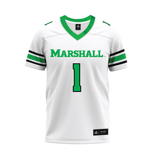 Marshall - NCAA Football : Kelvon McBride - White Premium Football Jersey-0