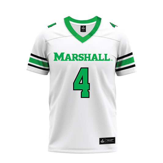 Marshall - NCAA Football : Philipp Davis - White Premium Football Jersey-0