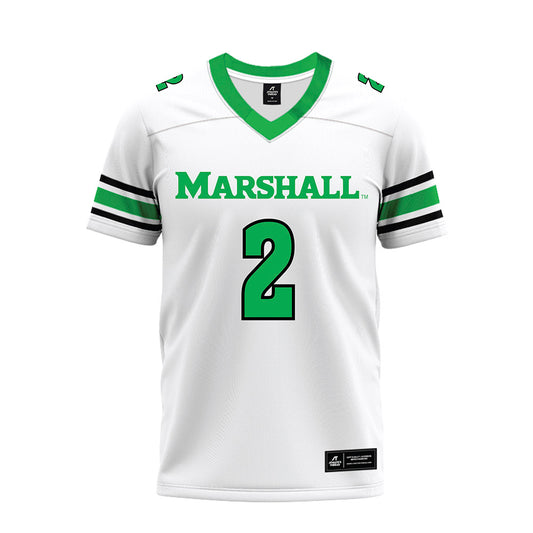 Marshall - NCAA Football : Charles McCartherens - White Premium Football Jersey-0