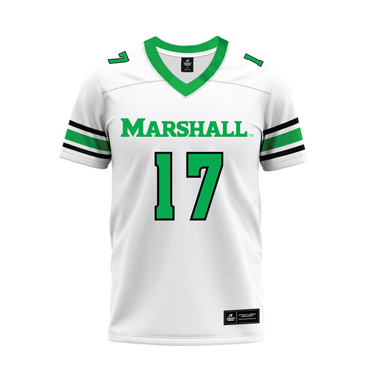 Marshall - NCAA Football : Dylan Barber - White Premium Football Jersey-0