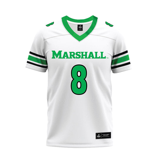 Marshall - NCAA Football : Eddie Pleasant III - White Premium Football Jersey-0