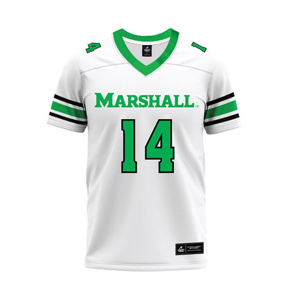 Marshall - NCAA Football : Khalil Wilkins - White Premium Football Jersey-0