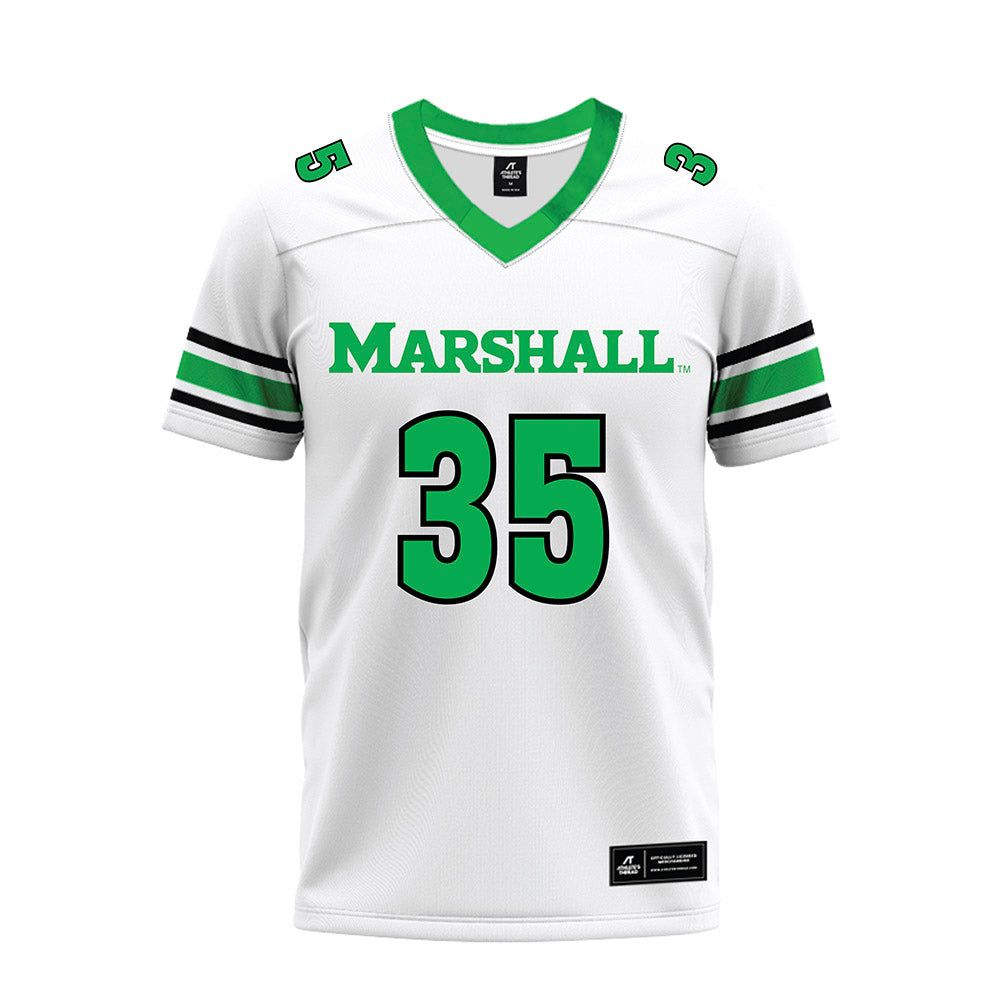 Marshall - NCAA Football : Riley Winkler - White Premium Football Jersey-0