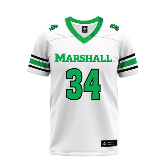 Marshall - NCAA Football : Caden Turner - White Premium Football Jersey-0