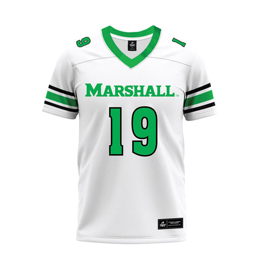 Marshall - NCAA Football : Chase Massey - White Premium Football Jersey-0