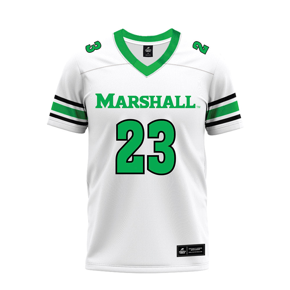 Marshall - NCAA Football : Jason Haggerty - White Premium Football Jersey-0