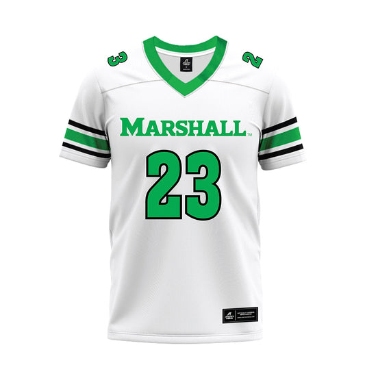 Marshall - NCAA Football : Jason Haggerty - White Premium Football Jersey-0