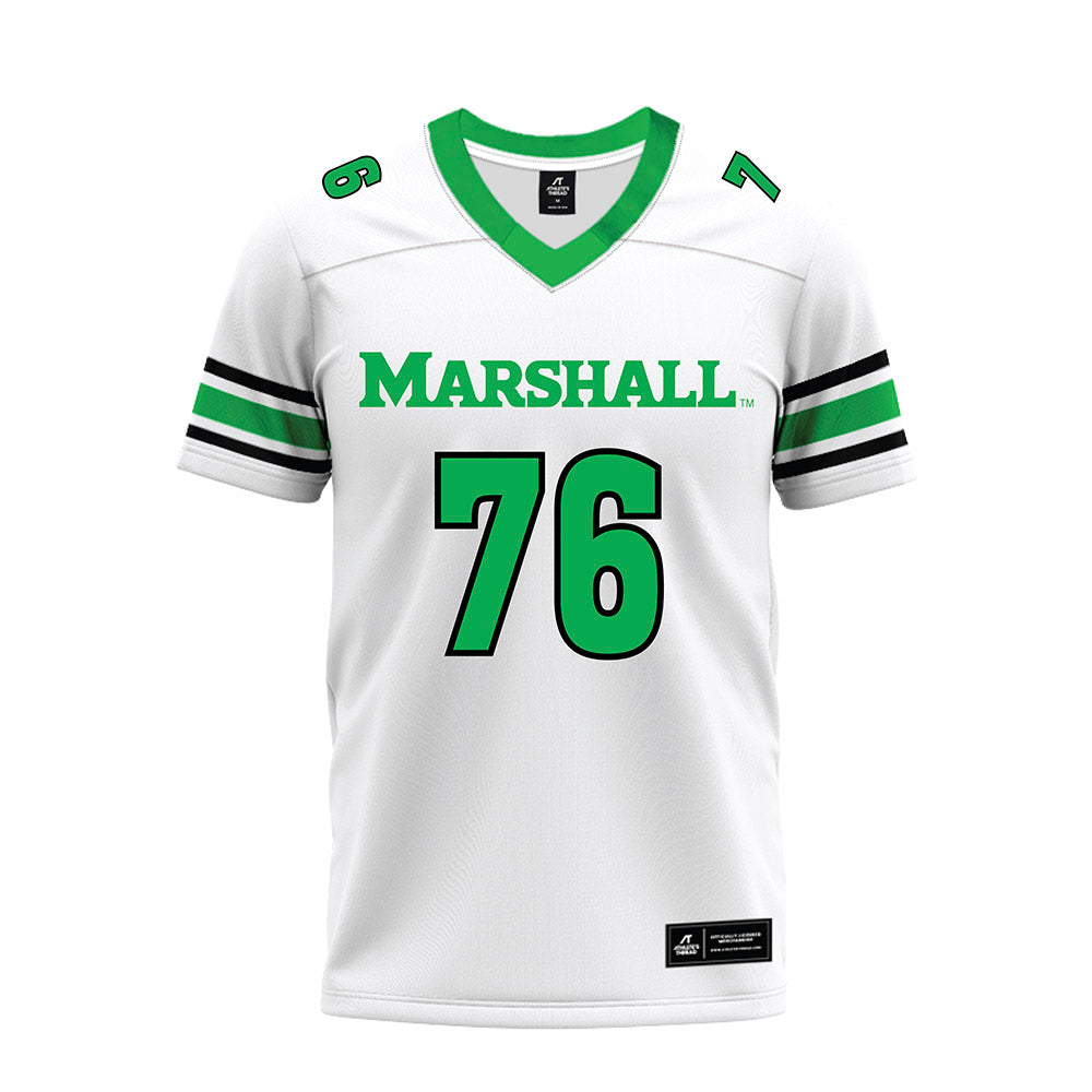 Marshall - NCAA Football : Tariq Montgomery - White Premium Football Jersey-0