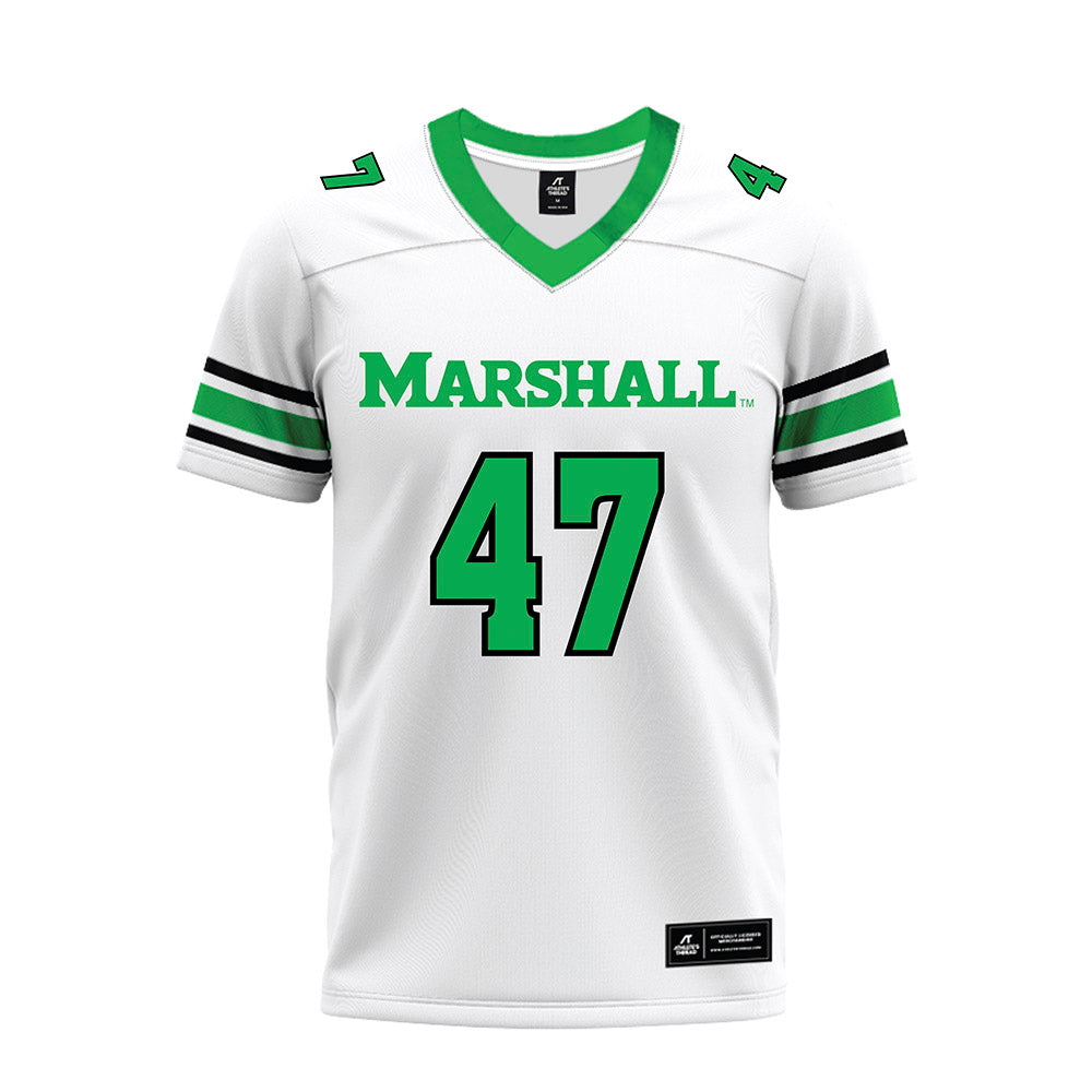 Marshall - NCAA Football : EahJay McAdams - White Premium Football Jersey-0