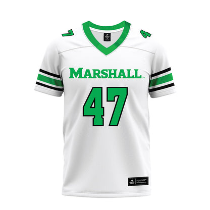 Marshall - NCAA Football : EahJay McAdams - White Premium Football Jersey-0