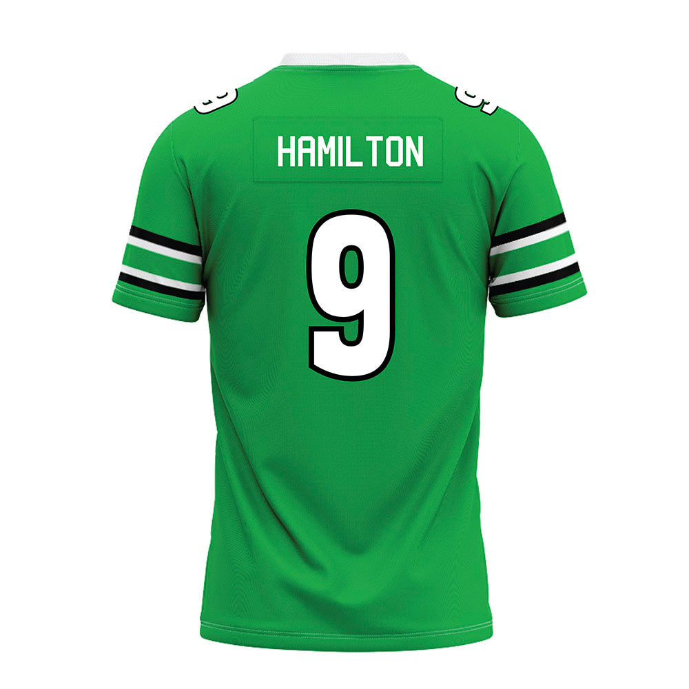 Marshall - NCAA Football : Christian Hamilton - Green Premium Football Jersey-1