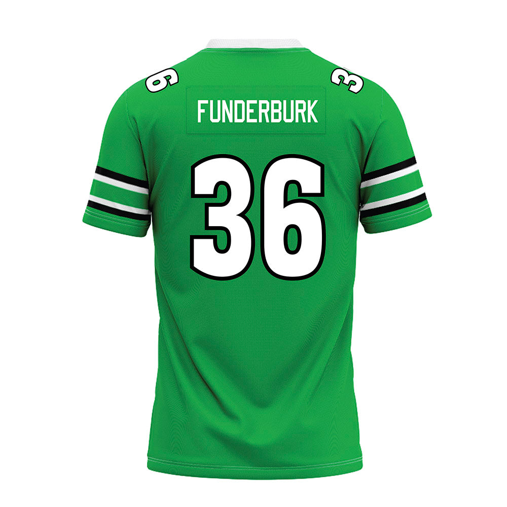 Marshall - NCAA Football : Cole Funderburk - Green Premium Football Jersey-1