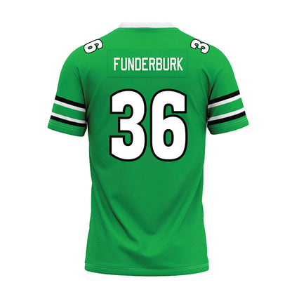Marshall - NCAA Football : Cole Funderburk - Green Premium Football Jersey-1