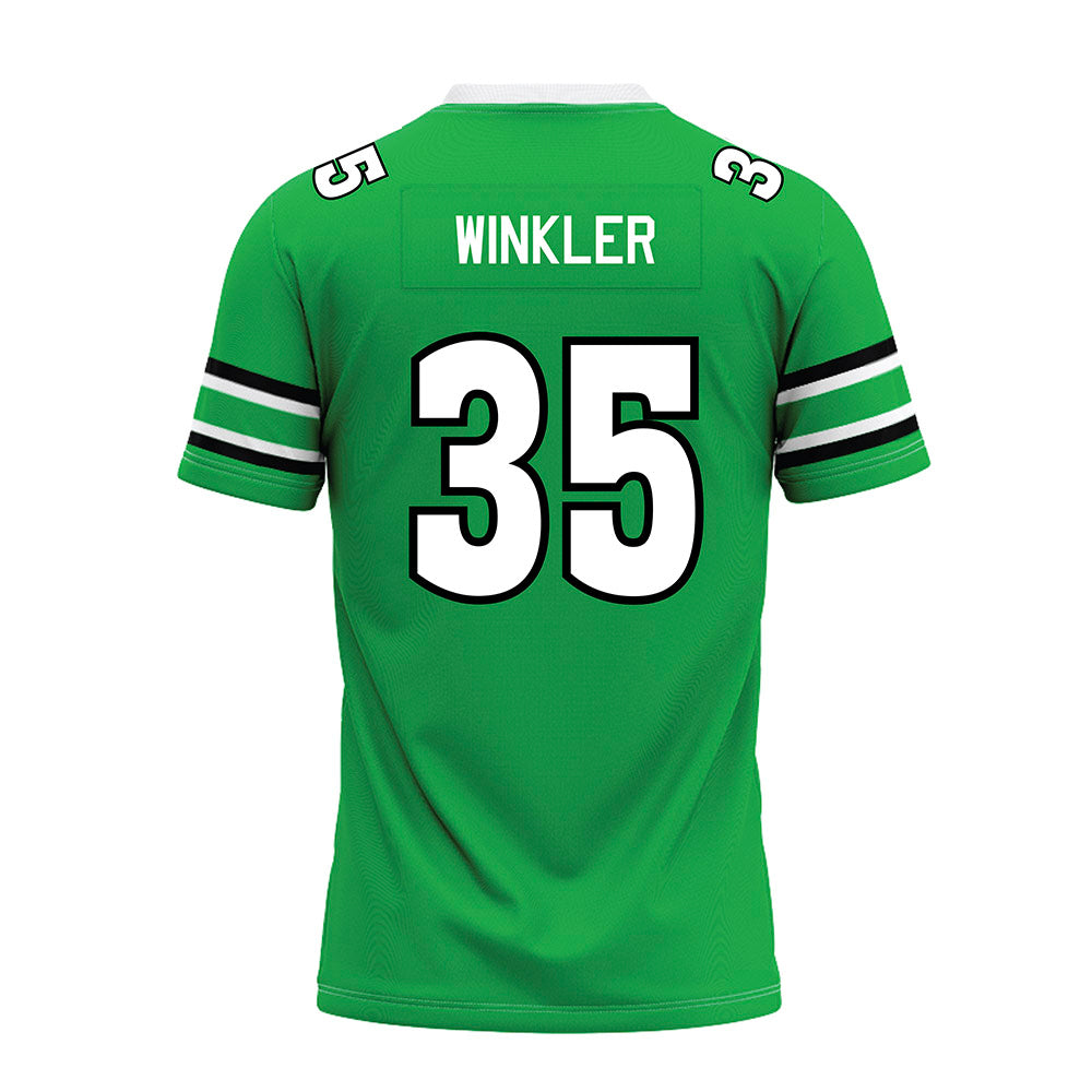 Marshall - NCAA Football : Riley Winkler - Green Premium Football Jersey-1