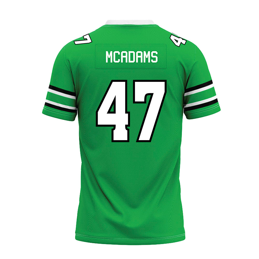 Marshall - NCAA Football : EahJay McAdams - Green Premium Football Jersey-1