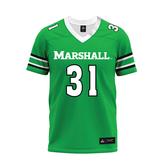 Marshall - NCAA Football : Brysen Davies - Green Premium Football Jersey-0