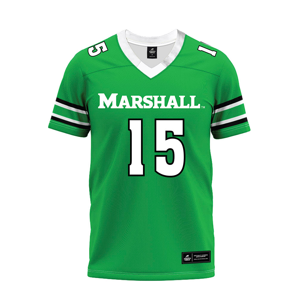 Marshall - NCAA Football : Tristan Lester - Green Premium Football Jersey-0