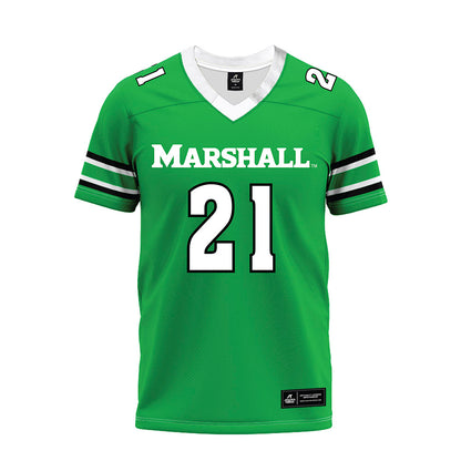 Marshall - NCAA Football : TJ Lester - Green Premium Football Jersey-0