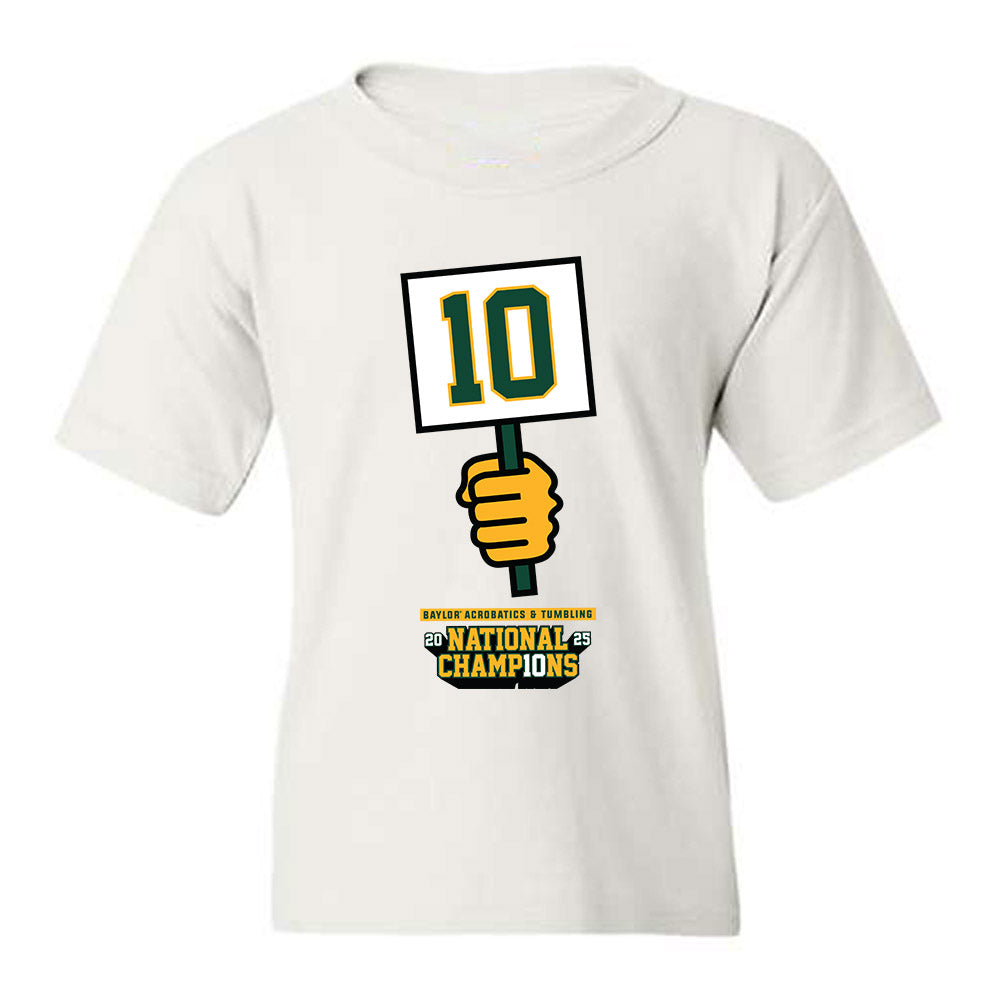 Baylor - NCAA Acrobatics & Tumbling : Charlotte Bernard - National Champions Shersey Youth T-Shirt-0
