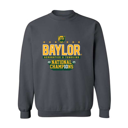 Baylor - NCAA Acrobatics & Tumbling : Charlyze Hemby - National Champs Shersey Crewneck Sweatshirt-0