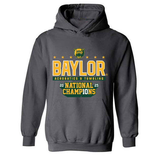 Baylor - NCAA Acrobatics & Tumbling : Camryn Milliken - National Champs Shersey Hooded Sweatshirt-0