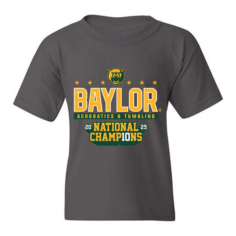 Baylor - NCAA Acrobatics & Tumbling : Josie Sutter - National Champs Shersey Youth T-Shirt-0