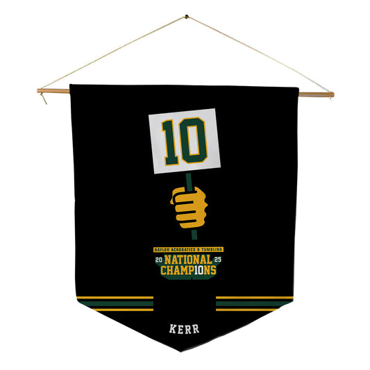 Baylor - NCAA Acrobatics & Tumbling : Sarah Kerr - National Champions Pennant - 18" x 21"-0