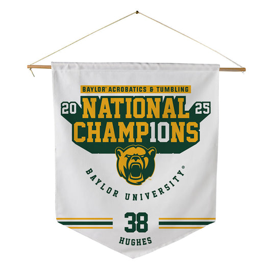 Baylor - NCAA Acrobatics & Tumbling : Averi Hughes - National Champions Shersey Pennant - 18" x 21"-0