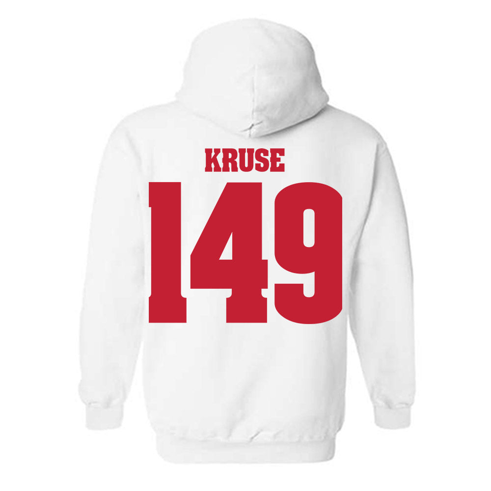 Wisconsin - NCAA Wrestling : Simon Kruse - Classic Shersey Hooded Sweatshirt-1