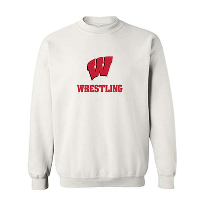 Wisconsin - NCAA Wrestling : Braxton Amos - Classic Shersey Crewneck Sweatshirt-0