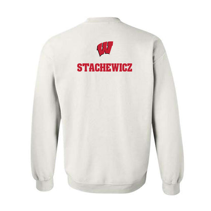 Wisconsin - NCAA Men's Cross Country : Bryce Stachewicz - Sports Shersey Crewneck Sweatshirt-1
