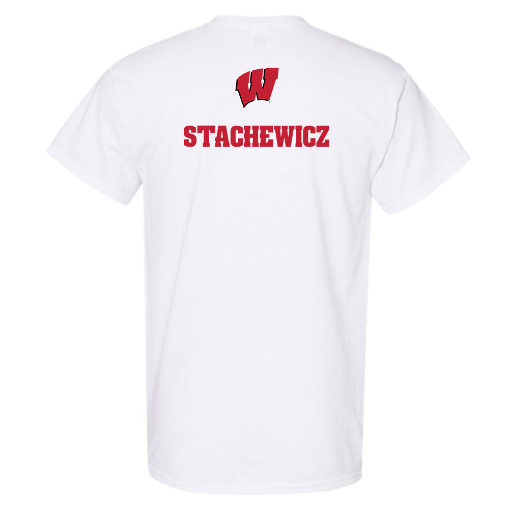 Wisconsin - NCAA Men's Cross Country : Bryce Stachewicz - Sports Shersey T-Shirt-1