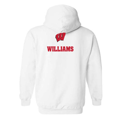 Wisconsin - NCAA Men's Track & Field : Jalen Williams - Sports Shersey Hooded Sweatshirt-1