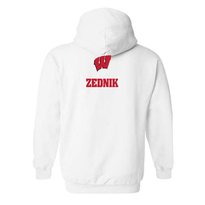 Wisconsin - NCAA Men's Track & Field : Jacob Zednik - Sports Shersey Hooded Sweatshirt-1