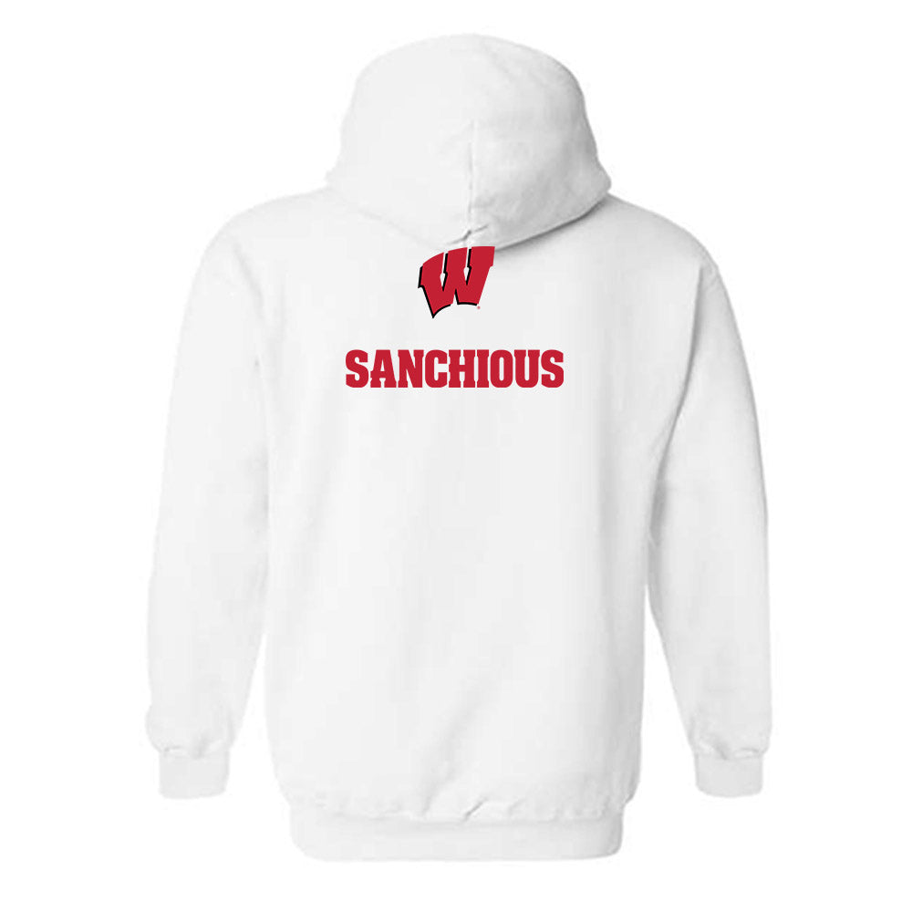 Wisconsin - NCAA Women's Track & Field : Catalina Sanchious - Sports Shersey Hooded Sweatshirt-1