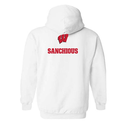 Wisconsin - NCAA Women's Track & Field : Catalina Sanchious - Sports Shersey Hooded Sweatshirt-1