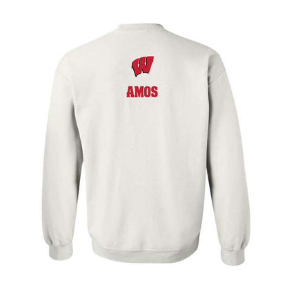Wisconsin - NCAA Wrestling : Braxton Amos - Sports Shersey Crewneck Sweatshirt-1