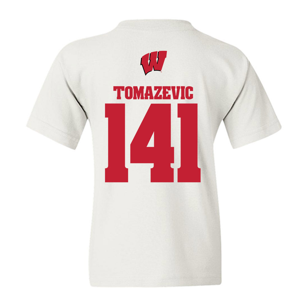 Wisconsin - NCAA Wrestling : Peter Tomazevic - Sports Shersey Youth T-Shirt-1
