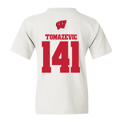 Wisconsin - NCAA Wrestling : Peter Tomazevic - Sports Shersey Youth T-Shirt-1