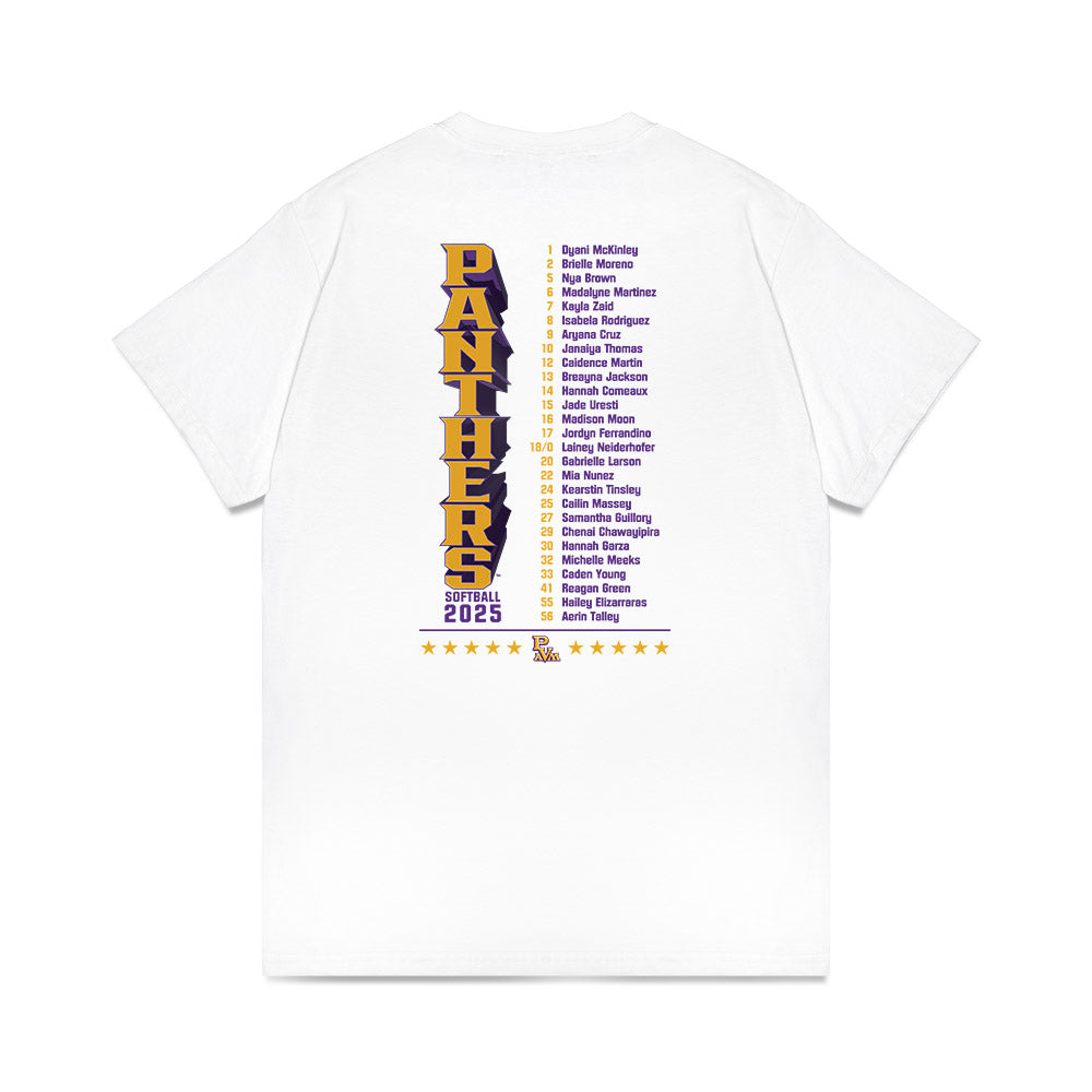undefined - NCAA Softball : - Roster Comfort Colors T-Shirt-1