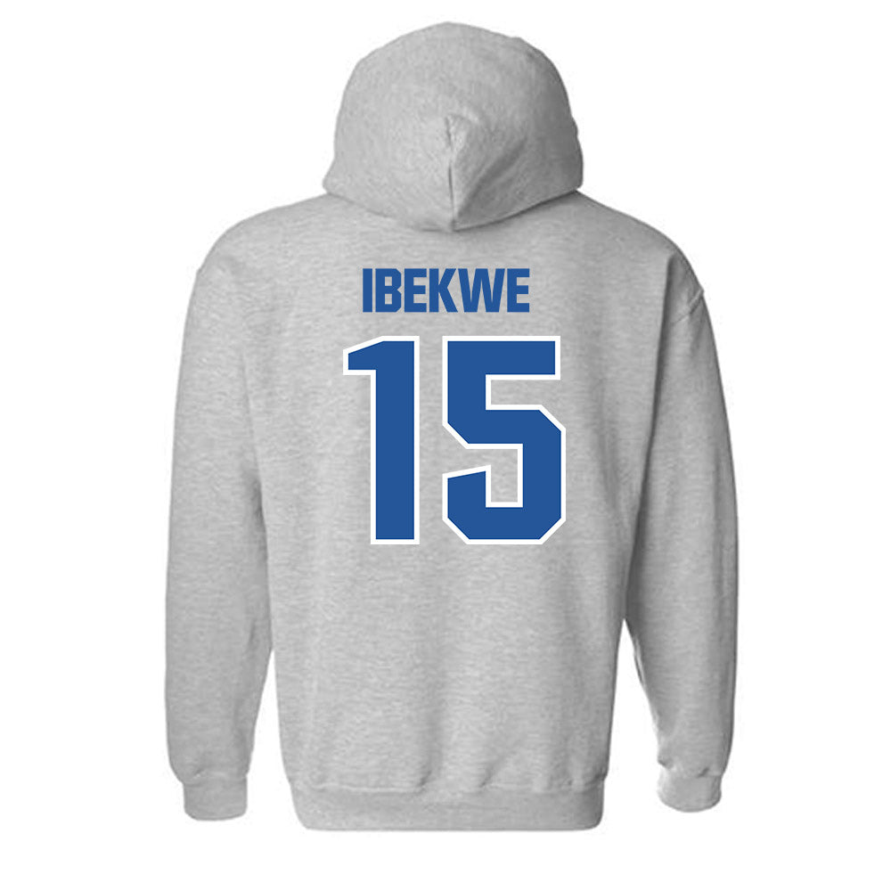 Hampton - NCAA Men's Basketball : Zion Ibekwe - Classic Shersey Hooded Sweatshirt-1