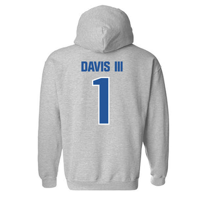 Hampton - NCAA Men's Basketball : Aaron Davis III - Classic Shersey Hooded Sweatshirt-1