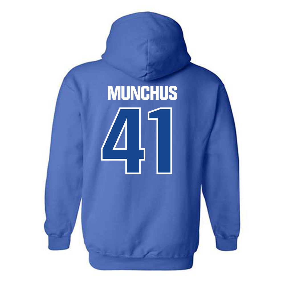 Hampton - NCAA Men's Lacrosse : Davis Munchus - Classic Shersey Hooded Sweatshirt-1