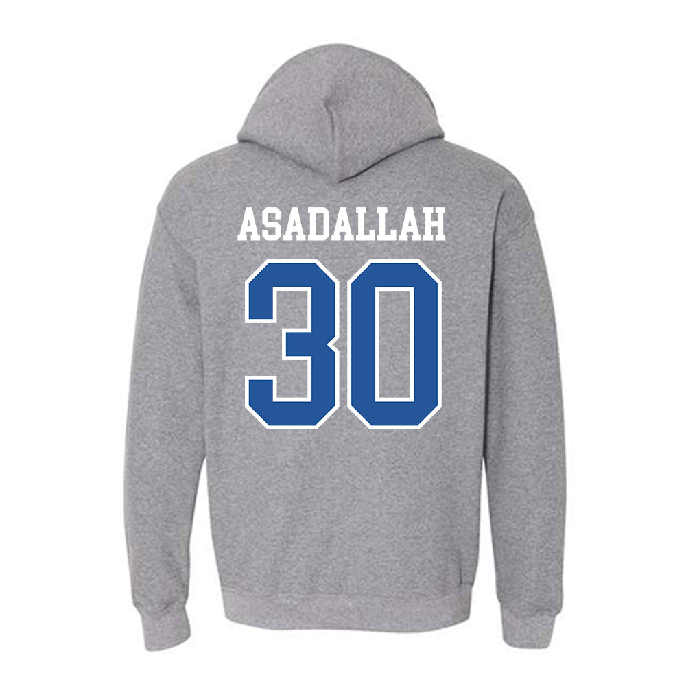 Hampton - NCAA Men's Basketball : Hamza Asadallah - Classic Shersey Hooded Sweatshirt-1