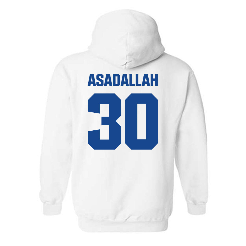 Hampton - NCAA Men's Basketball : Hamza Asadallah - Classic Shersey Hooded Sweatshirt-1